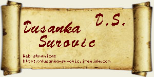Dušanka Surović vizit kartica